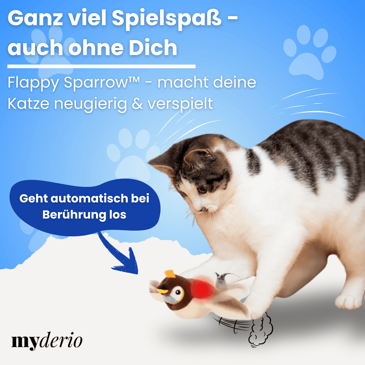 Flappy Sparrow™– Das Spielzeug, das Katzen wieder lebendig macht