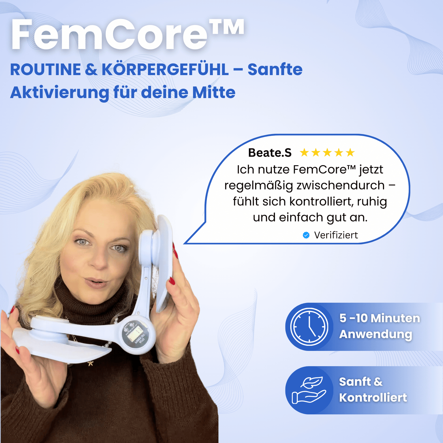 FemCore™ - Sanftes Muskel- & Beckenbodentraining für mehr Stabilität & Straffheit