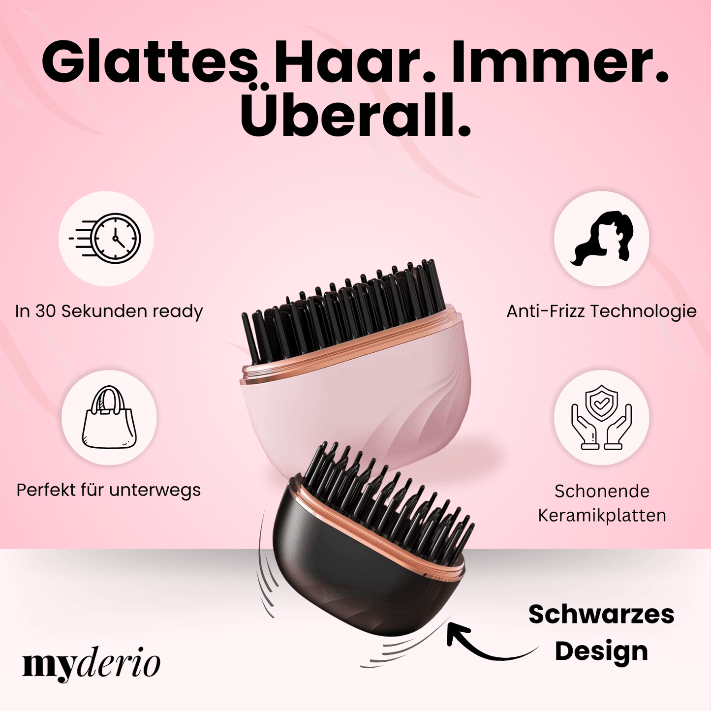 GlossyGo™ – Der Mini-Haarglätter für unterwegs