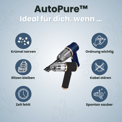 AutoPure™ – Kabelloser Handstaubsauger für schnelle Sauberkeit unterwegs & zuhause