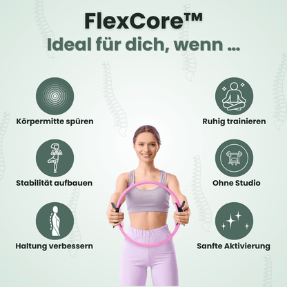 FlexCore™ – Yoga Fitnessring mit Doppelgriff