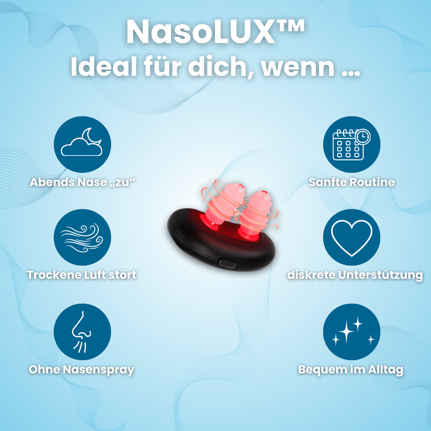 NasoLUX™   Sanfte Rotlicht-Therapie für ein freieres, entspannteres Atmen