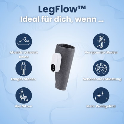 LegFlow™ - Luftdruck- & Wärmemassage für müde & angespannte Beine