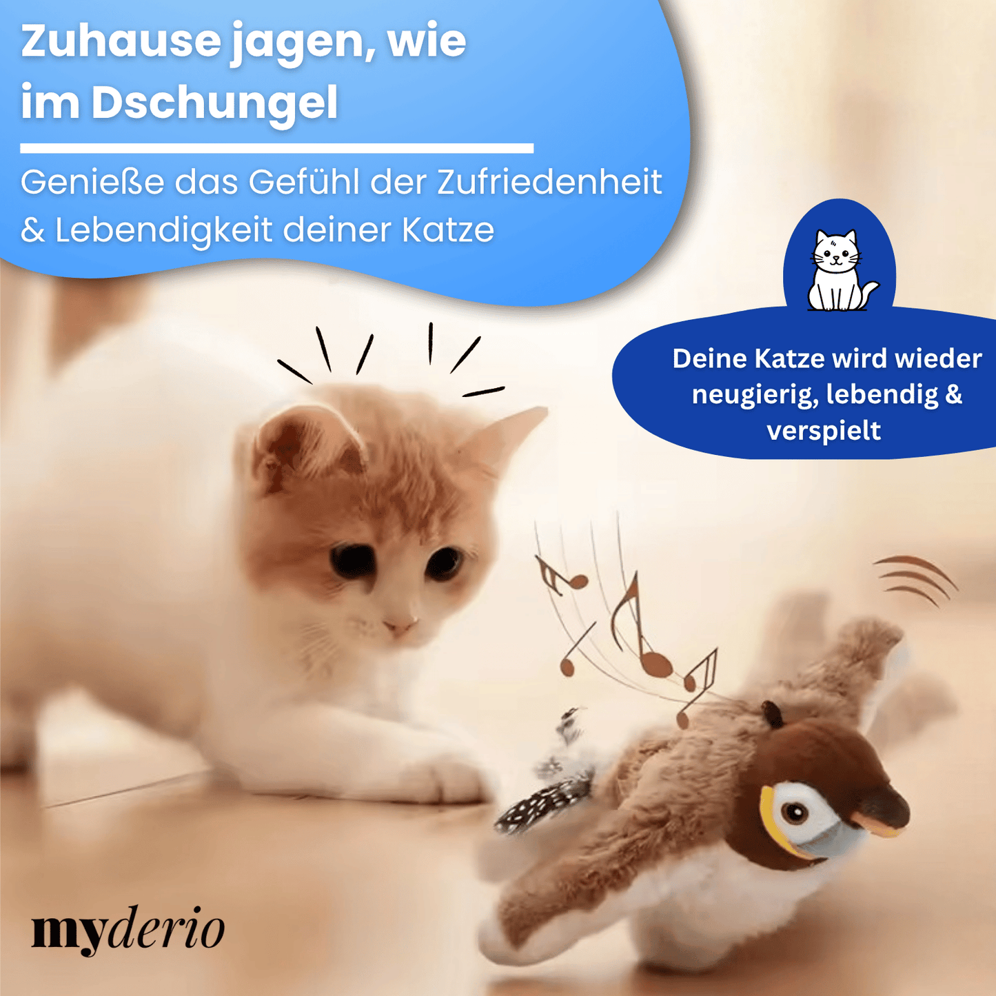 Flappy Sparrow™– Das Spielzeug, das Katzen wieder lebendig macht