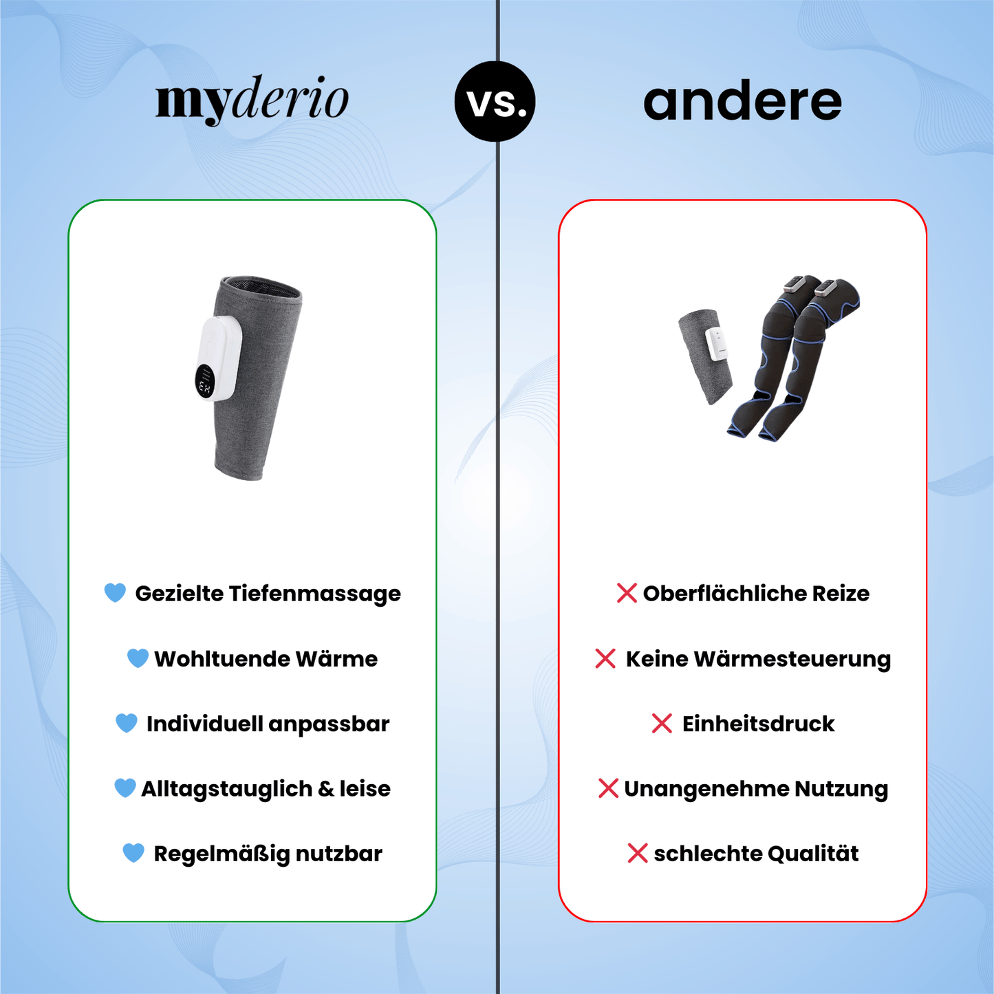 LegFlow™ - Luftdruck- & Wärmemassage für müde & angespannte Beine