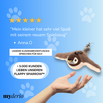 Flappy Sparrow™– Das Spielzeug, das Katzen wieder lebendig macht