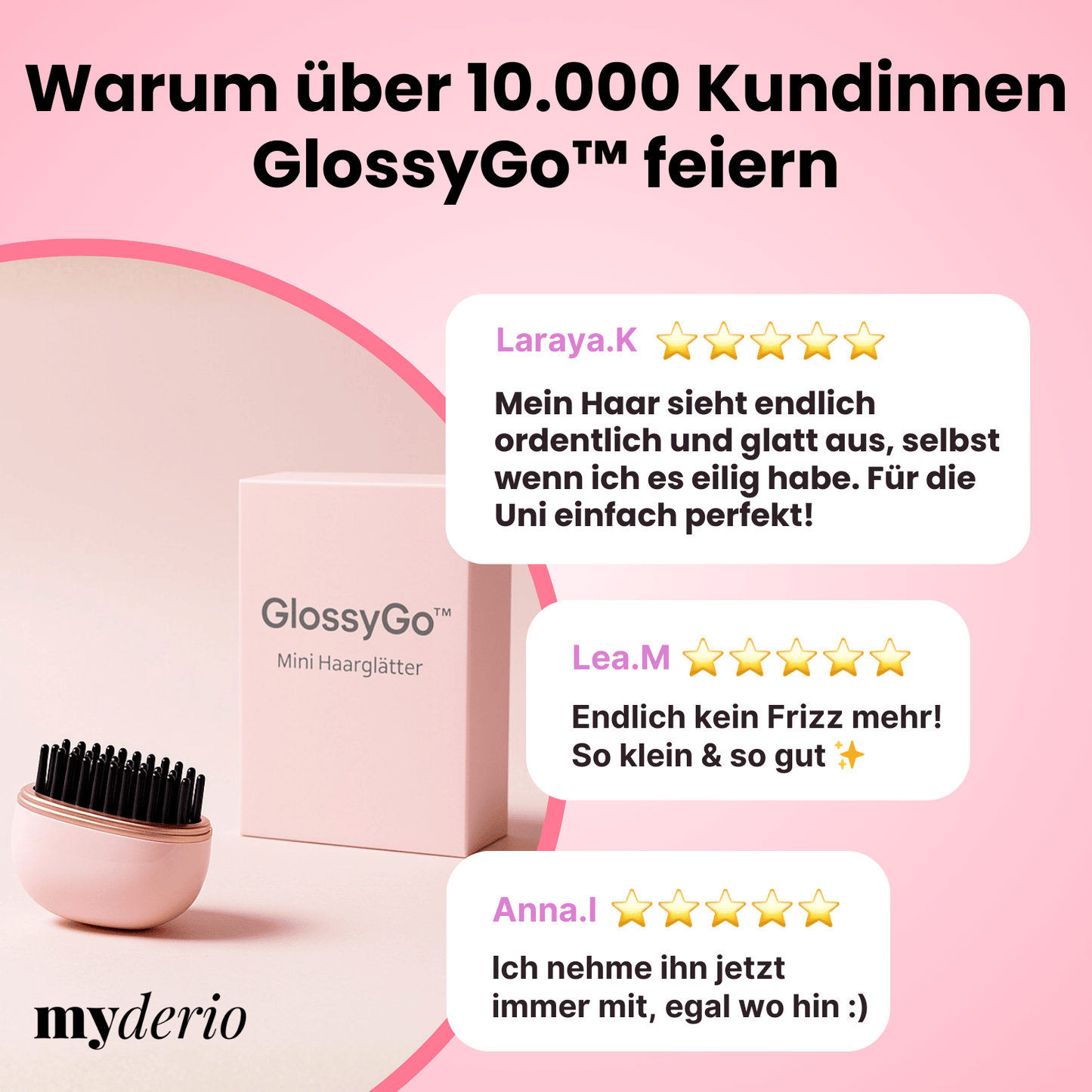 GlossyGo™ – Der Mini-Haarglätter für unterwegs