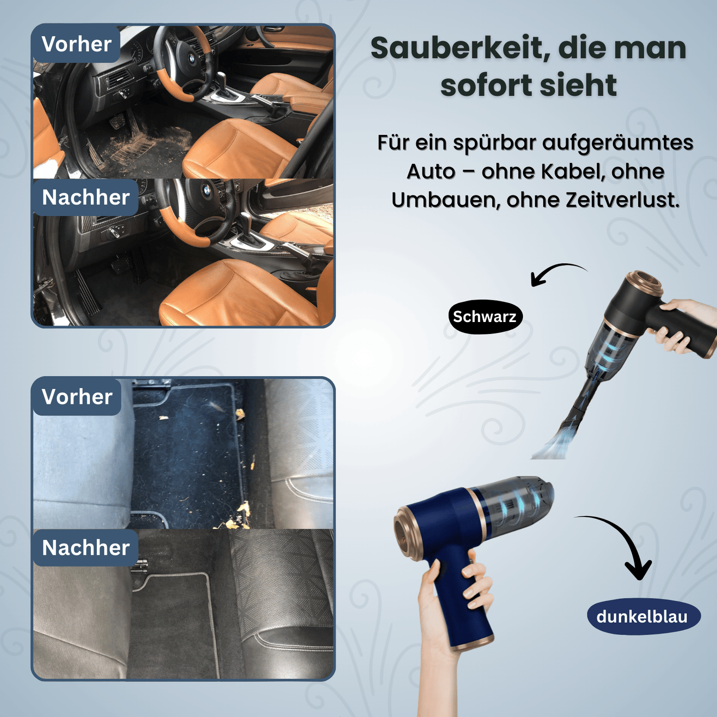 AutoPure™ – Kabelloser Handstaubsauger für schnelle Sauberkeit unterwegs & zuhause