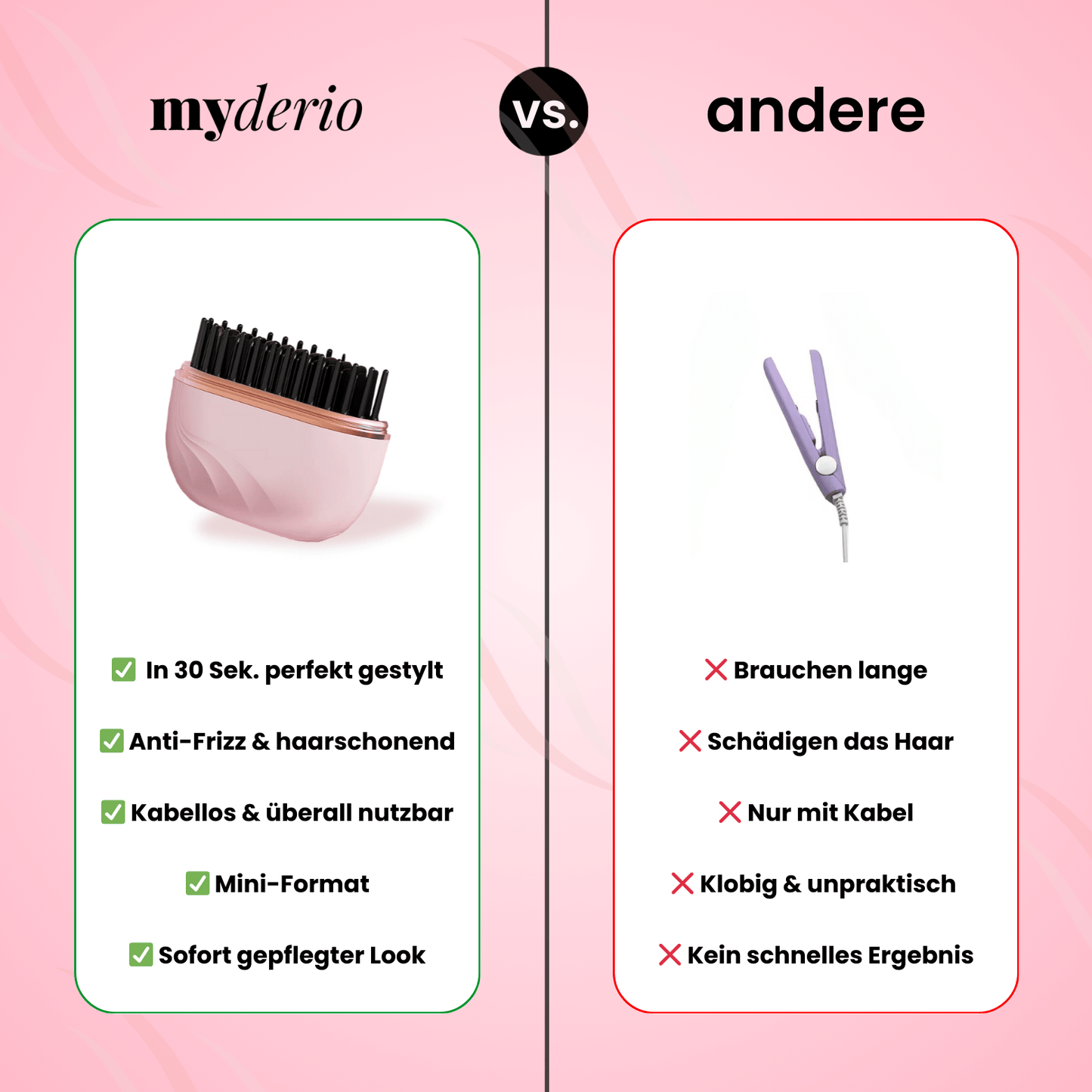 GlossyGo™ – Der Mini-Haarglätter für unterwegs