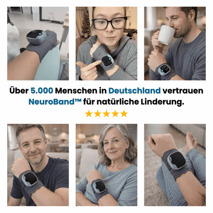 NeuroBand™ - für entspanntere Handgelenke im Alltag, ganz bequem Zuhause.
