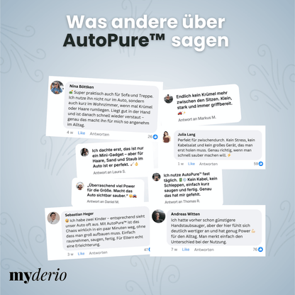 AutoPure™ – Kabelloser Handstaubsauger für schnelle Sauberkeit unterwegs & zuhause
