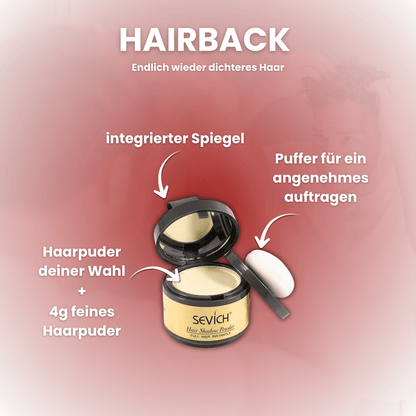 HAIRBACK - Das Haarpuder für sofort sichtbare Dichte