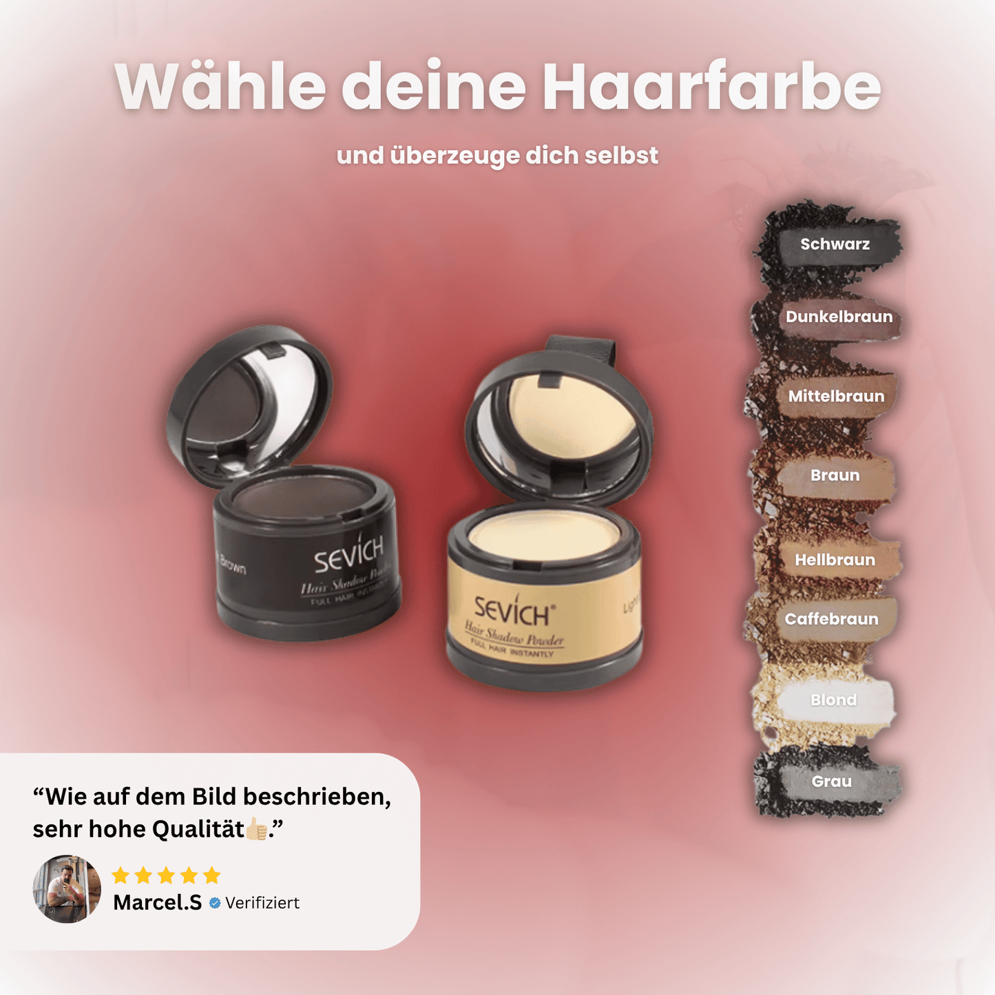 HAIRBACK - Das Haarpuder für sofort sichtbare Dichte